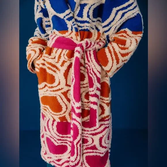 Farm Rio Multicolored Hearts Fleece Coat - Picture 2 of 15